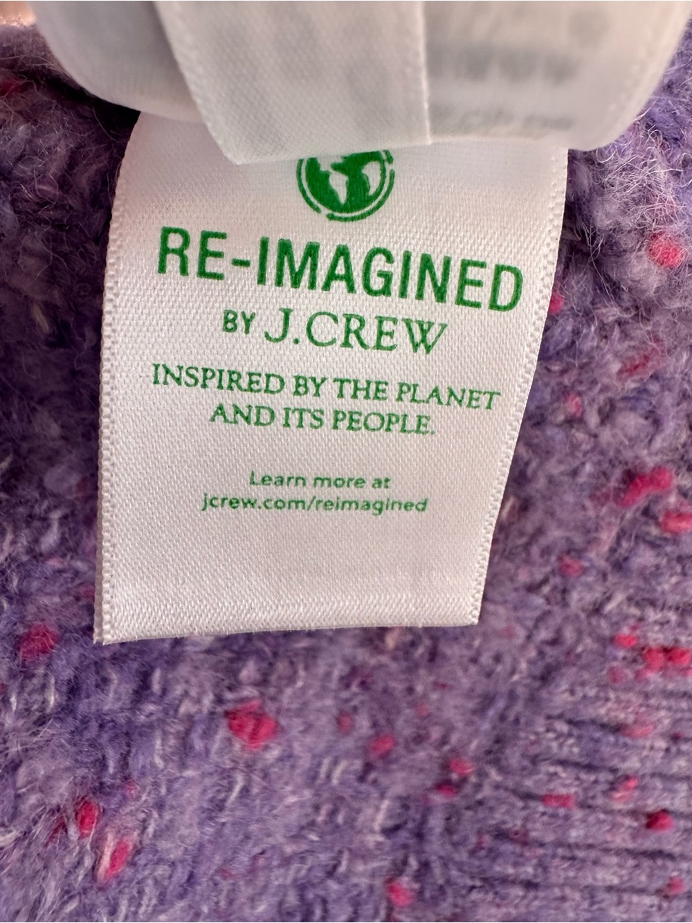 J.Crew Sequin Embroidered Cotton Bouclé Cardigan Sweater Purple Small NWOT - Picture 10 of 13
